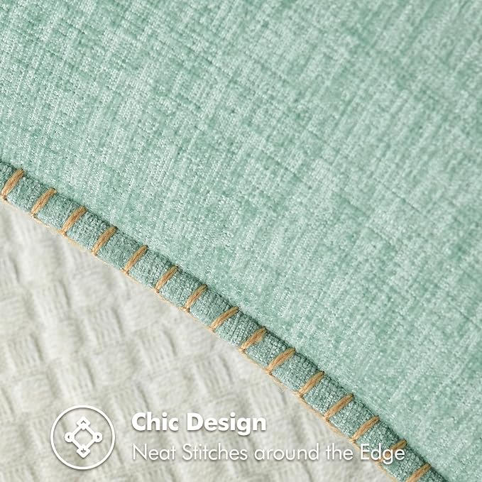 MIULEE Decorative Couch Throw Pillow Covers 20x20 Inch Aqua Green 2 Pack | - Image 2