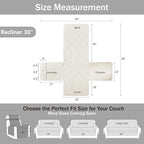 Large Ivory Recliner Chair Covers, Quilted Décor Water-Repellent Lazy Boy Chair - Image 7