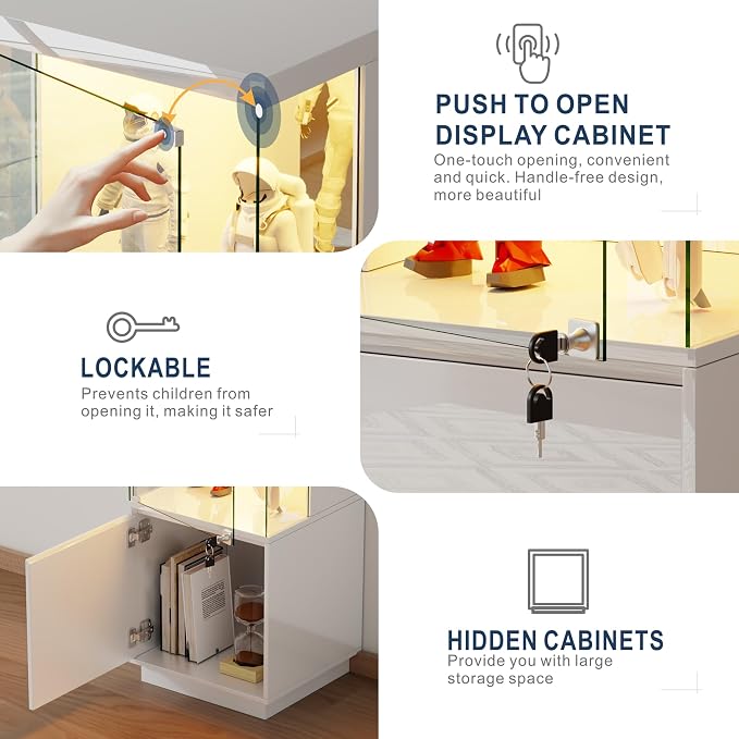 HNEBC Corner Glass Display Cabinet - Image 3