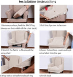 Turquoize Wingback Chair Covers 2 Piece Wing Chair Slipcover Stretch Slipcovers - Image 6