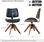 HULALA HOME Faux Leather Home Office Chair - Image 2