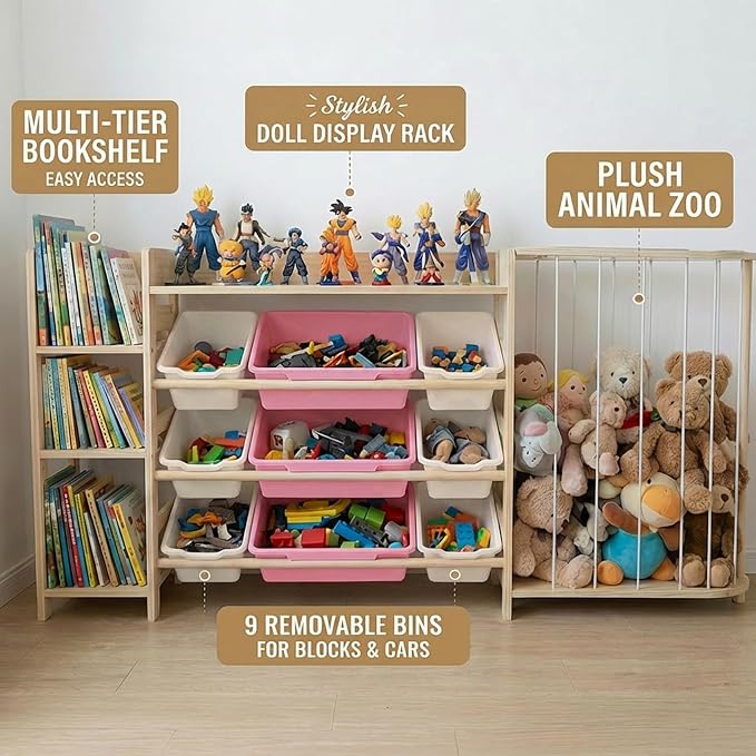 Amdermi Kid's Toy Storage Organizer - Image 3