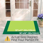 LUMI Outside Welcome Door Mat 36x59, Non-Slip Durable Rubber Easy Clean | Hello - Image 2