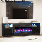PRETZI Fireplace TV Stand with 36" Fireplace Up to 80" TVs, Remote Control - Image 7