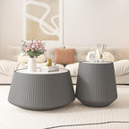 26.77" Marble Coffee Table, Modern Cup Shaped Coffee Table - Image 8