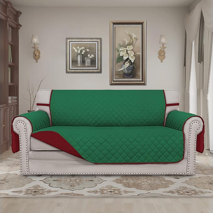 Easy-Going Reversible Couch Cover, 2 Cushion Sofa, Water Resistant Mat - Image 2