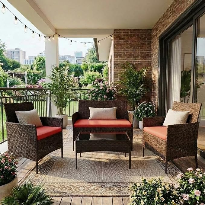 GarveeHome Modern 4-Person Outdoor Bistro Set - Image 8