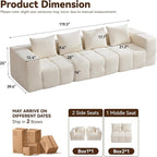 119" Oversized 3 Seater Boneless Couch, Comfy Cloud Modular Sectional Sofa - Image 2