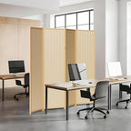 4 Panel Room Divider and Extra Wide Folding Privacy Screen, Bamboo Room Divider - Image 10