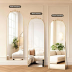 MISSDAY Vintage Baroque Full Length Mirror, Full Metal Frame Stand Up Retro - Image 7