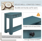 LKTART Solid Wood Console Table, 63 in Long Sofa Table Entryway Table - Image 6