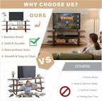 Tiita Wooden TV Stand for 65 Inch TV, Modern Media Console Table - Image 7