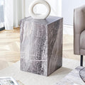 End Table Living Room Table, Faux Marble Sofa Couch Side Table, Bedside by BAOPIN