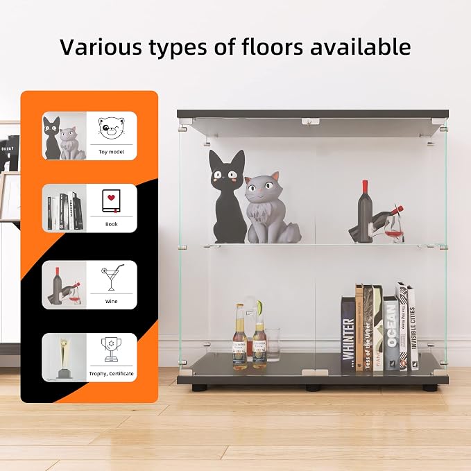 LFT HUIMEI2Y Glass Display Cabinet 2-Shelf - Image 5