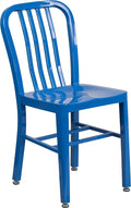 Flash Furniture Commercial Grade Blue Metal Indoor-Outdoor Chair by FlashFurniture