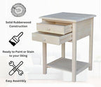 International Concepts, 25.6"H Rectangular Lamp/ End/ Side Table, 2 Drawers - Image 6