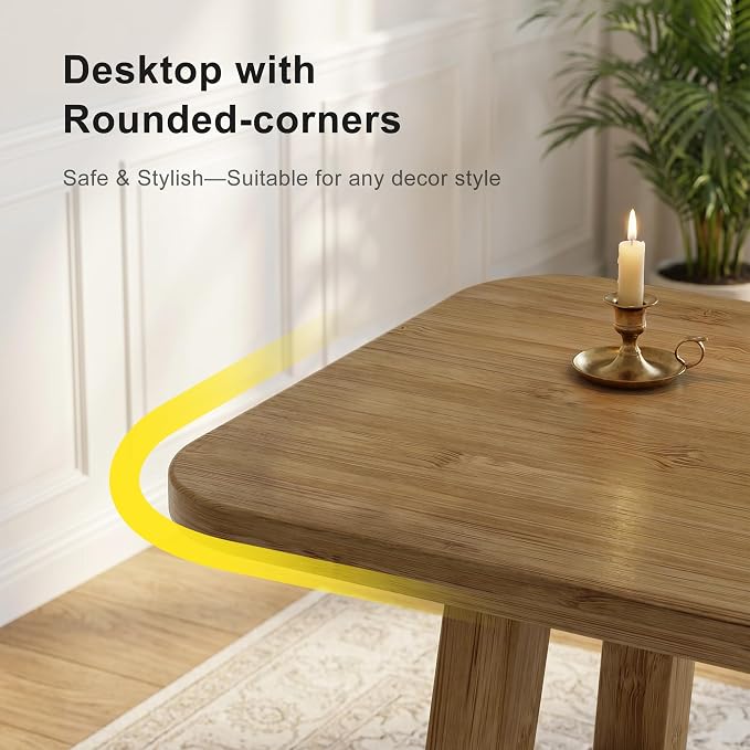 39.4" Solid Bamboo Entryway Console Table, Sofa Table Behind Couch, Narrow - Image 6