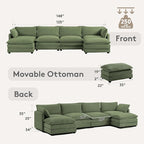 ROWHY 148'' Sectional Cloud Couch - Image 2