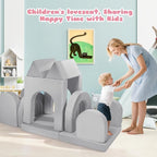 12 Pcs Modular Kids Play Couch, Toddler Couches That Fold Out, Plush Foam Chair - Image 4