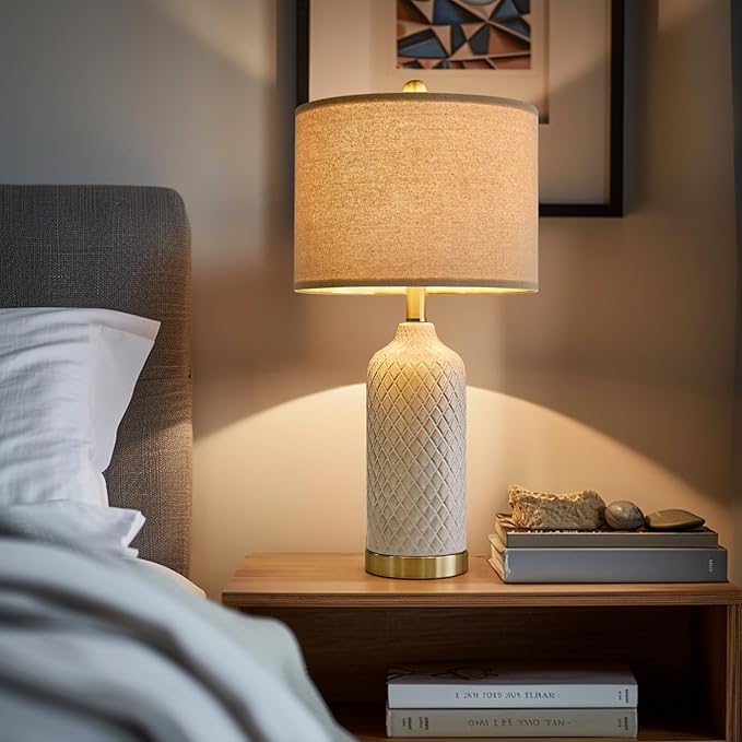 G-SAFAVA 24.25" Table Lamps Set of 2 Modern Ceramic Lamps - Image 5
