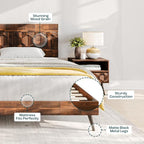 Bme Georgina Signature Dark Choco Bed Frame, King Bed Frame and Headboard - Image 4