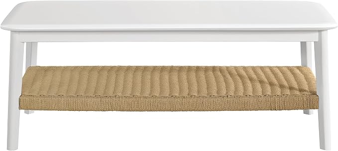 Alaterre Furniture Calais 48 Inch Rectangular Wood Coffee Table - Image 7
