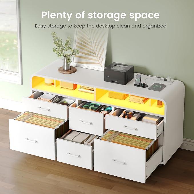 SEDETA 6 Drawer File Cabinet - Image 2