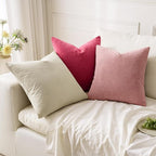 MIULEE Cream Chenille Couch Throw Pillow Covers, 18x18 | Set of 2, Soft - Image 5
