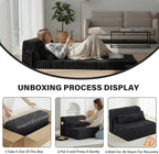 Tiita Folding Sofa Bed Single Size, Convertible Sleeper Chair Mattress - Image 9