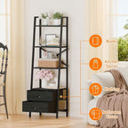 Furologee 4-Tier Ladder Shelf, Small Bookshelf - Image 7