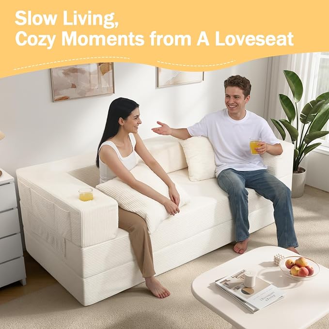 COMAX Boneless Couch, Futon Sofa Bed Couches Versatile Queen - Image 3