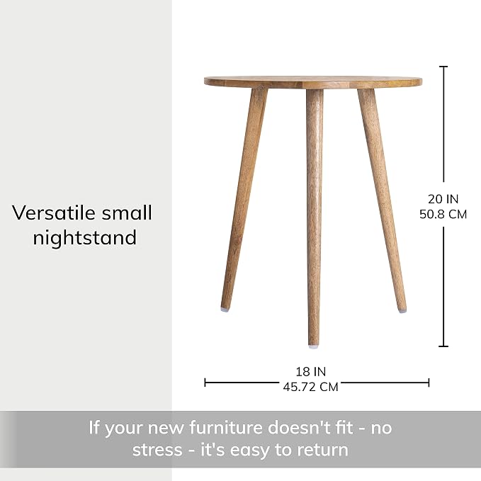 MH London Bond Wooden Triangle End Table - Image 3
