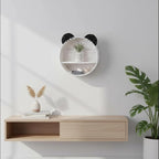 Panda Nursery Decor Wall Shelf, Handwoven Wicker Nursery Shelves - Image 4