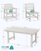 SERWALL Patio Dining Sets for 10 Person, HDPE Dining Set - Image 4