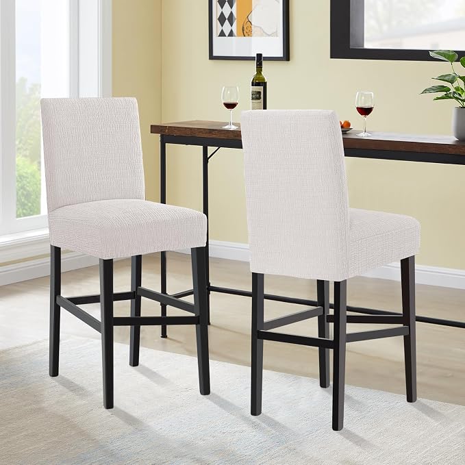 Turquoize 100% Waterproof Bar Stool Cover Stretch Washable Barstool Seat Covers - Image 2