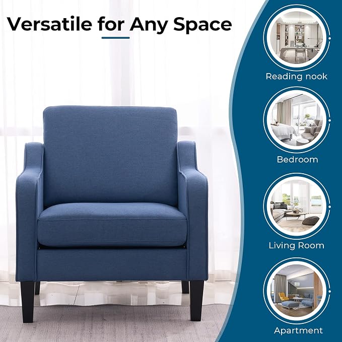VINGLI Mid century Modern Accent Chair, Waiting Room - Image 5