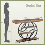 Huuger 47.2 Inch Entryway Table, Industrial Console Sofa Table - Image 2