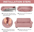Peryiter 2 Pcs Sofa Covers Couch and Loveseat Covers Set Stretch Sofa Slipcover - Image 3