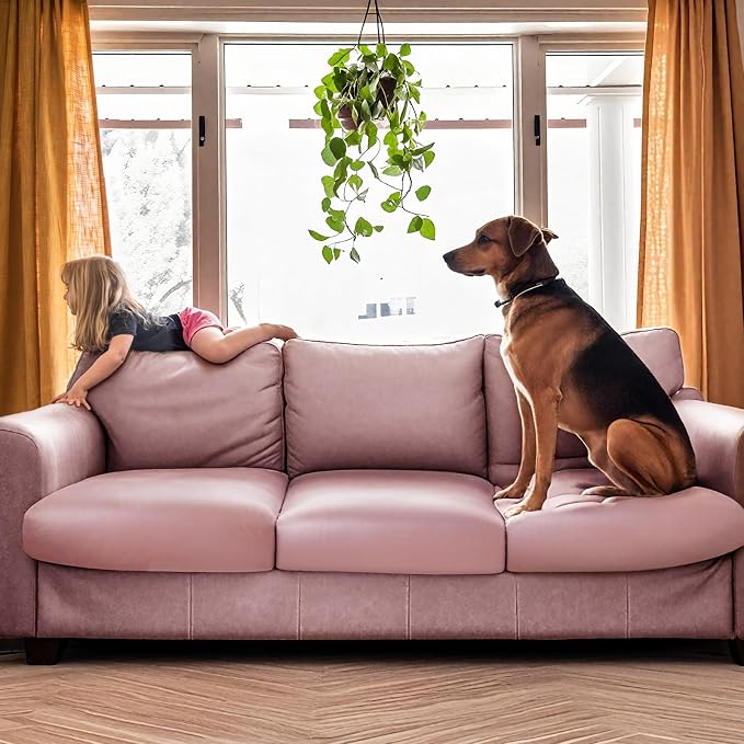 Fuloon Faux Leather Couch Cushion Slipcover, Waterproof Stretch Covers - Image 6