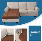H.VERSAILTEX Sectional Couch Covers 1 Piece Chaise Slipcover L Shape Separate - Image 4