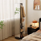 WoodsWhisper Full Length Mirror Coat Rack Solid Wood Floor Mirror 66"x12" Full - Image 8