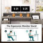 YOMILUVE Executive Computer Desk - Image 9