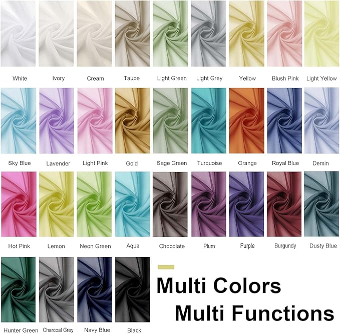 Sheer Curtain 90 Inches Long 2 Panels Set - Image 9