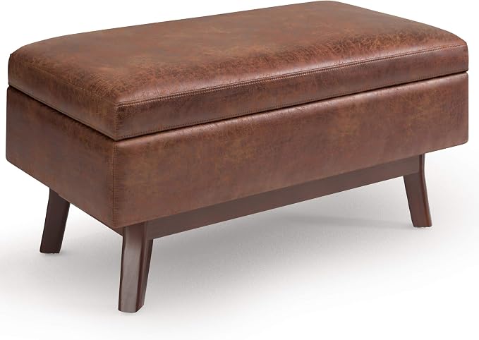 SIMPLIHOME Owen Small Rectangular Storage Ottoman - Image 4