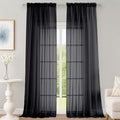Black Sheer Curtains 108 Inches Long by OWENIE