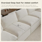 130" Oversized Boneless Cloud Couch, Modular Sectional Couches - Image 7