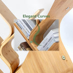 6-Tier Bamboo Tree Modern Bookshelf, Creative Curved Standing Bookcase Rack - Image 7