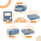 MeMoreCool Modular Kids Couch Dinosaur, Glow Dino Play Toddler Couch - Image 4