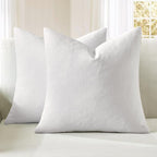 MIULEE White Chenille Couch Throw Pillow Covers, 18x18 | Set of 2, Soft by MIULEE