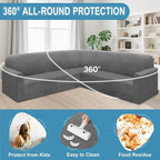HDCAXKJ Corner Sectional Couch Covers Velvet Stretch L Shape Sofa Cover Soft - Image 5